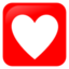 Download free heart red white network social favorites icon